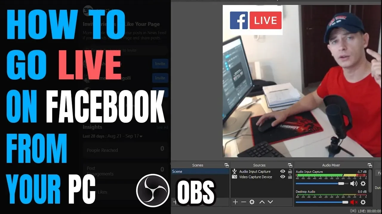 3. Hướng dẫn chi tiết cách live stream Facebook bằng OBS Studio